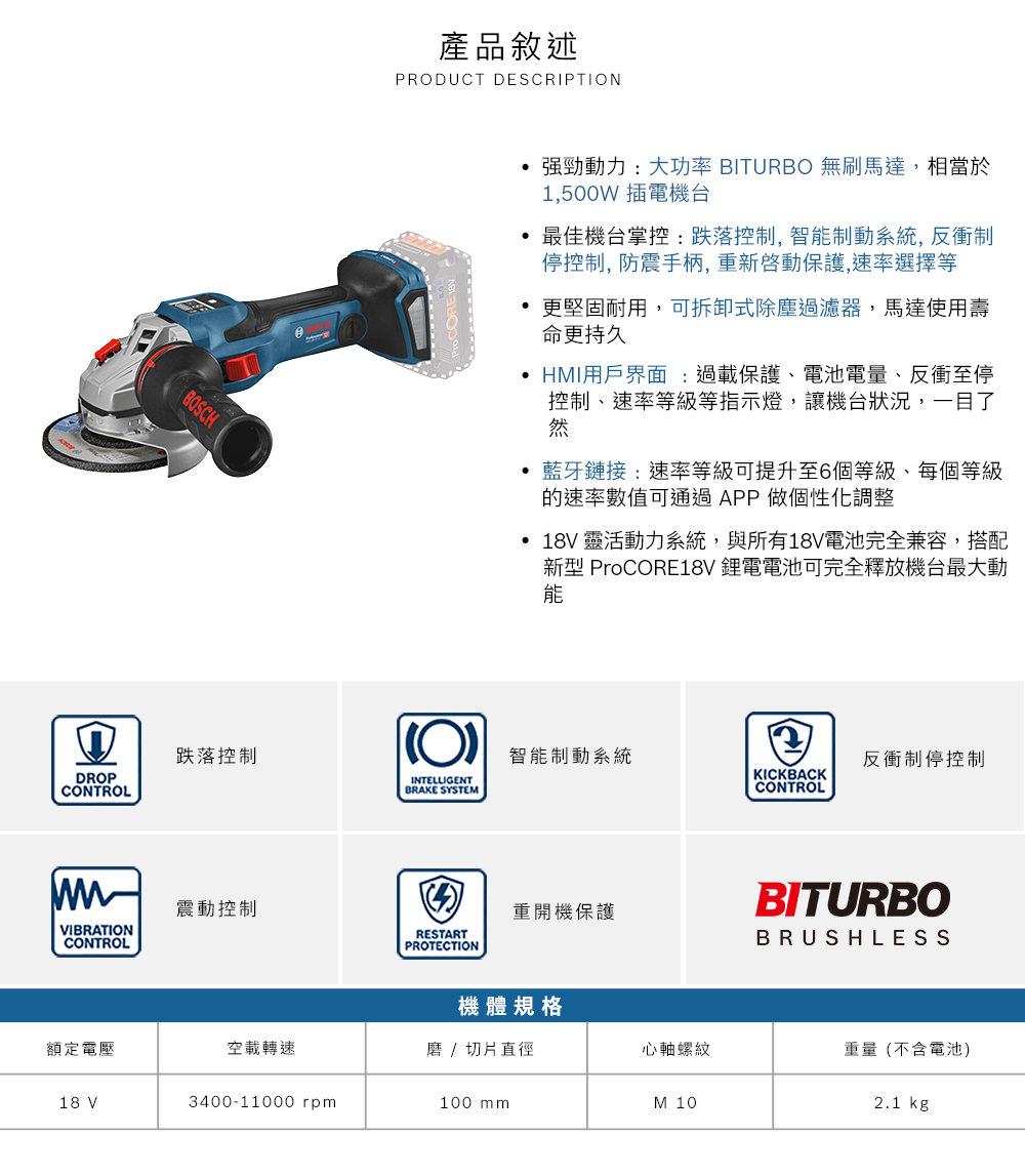 BOSCH,博世,鋰電,無刷,快速更換,Brushless,輕巧,太千五金,五金,電動工具,省錢,藍牙,切割,GWS18V-15SC