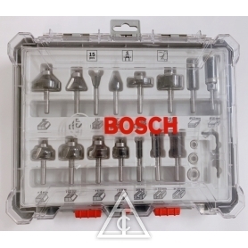 BOSCH15件組修邊刀(6mm)