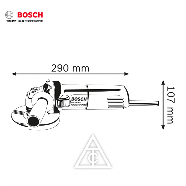 BOSCH GWS 6-100 4”小型砂輪機(側開關)