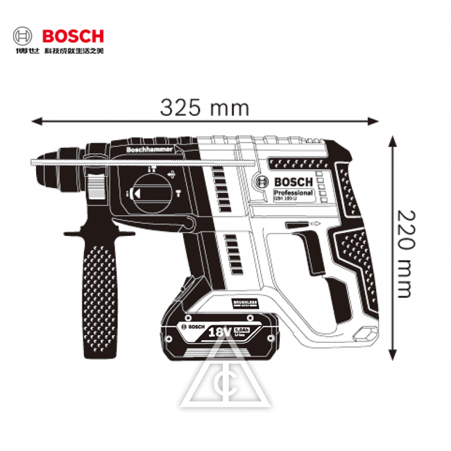 BOSCH GBH180-LI充電鎚鑽(5.0Ah*1)