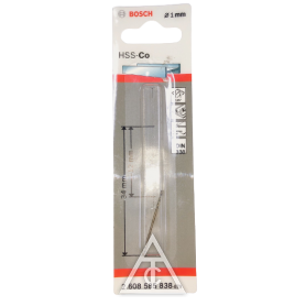 BOSCH直柄含鈷鑽頭1.0mm