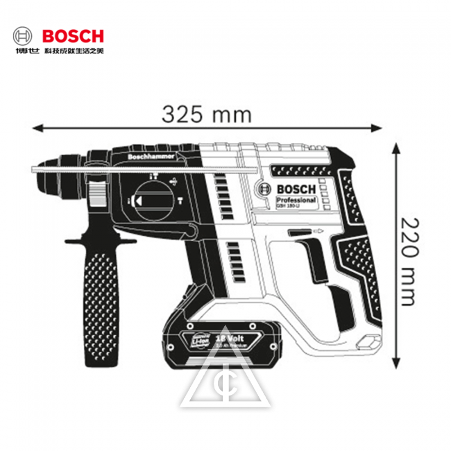 BOSCH GBH180-LI無刷充電鎚鑽(4.0Ah*2)