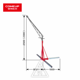 【特殊材積商品】川方 CRL-2508A底座A架(250KG)(中柱+方型管3隻)