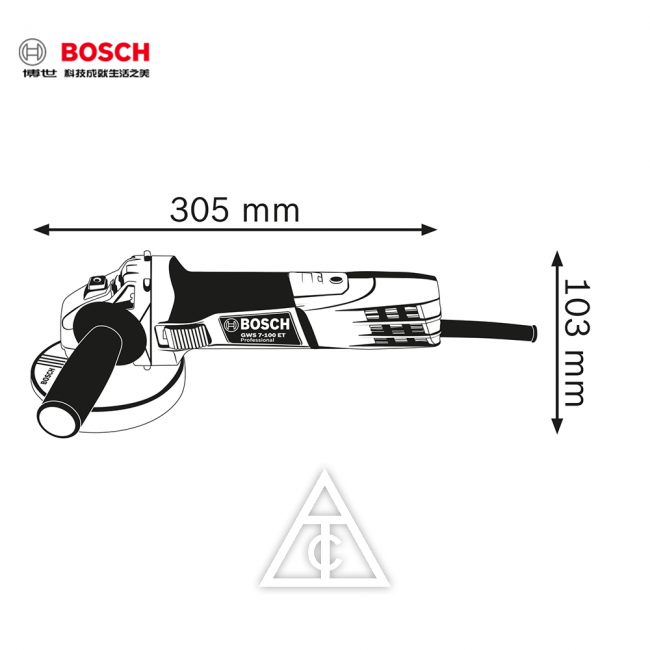 BOSCH GWS 7-100 ET 4”小型調速砂輪機(側開關)