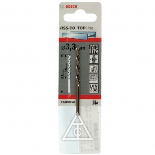 BOSCH 直柄含鈷鑽頭3.3mm